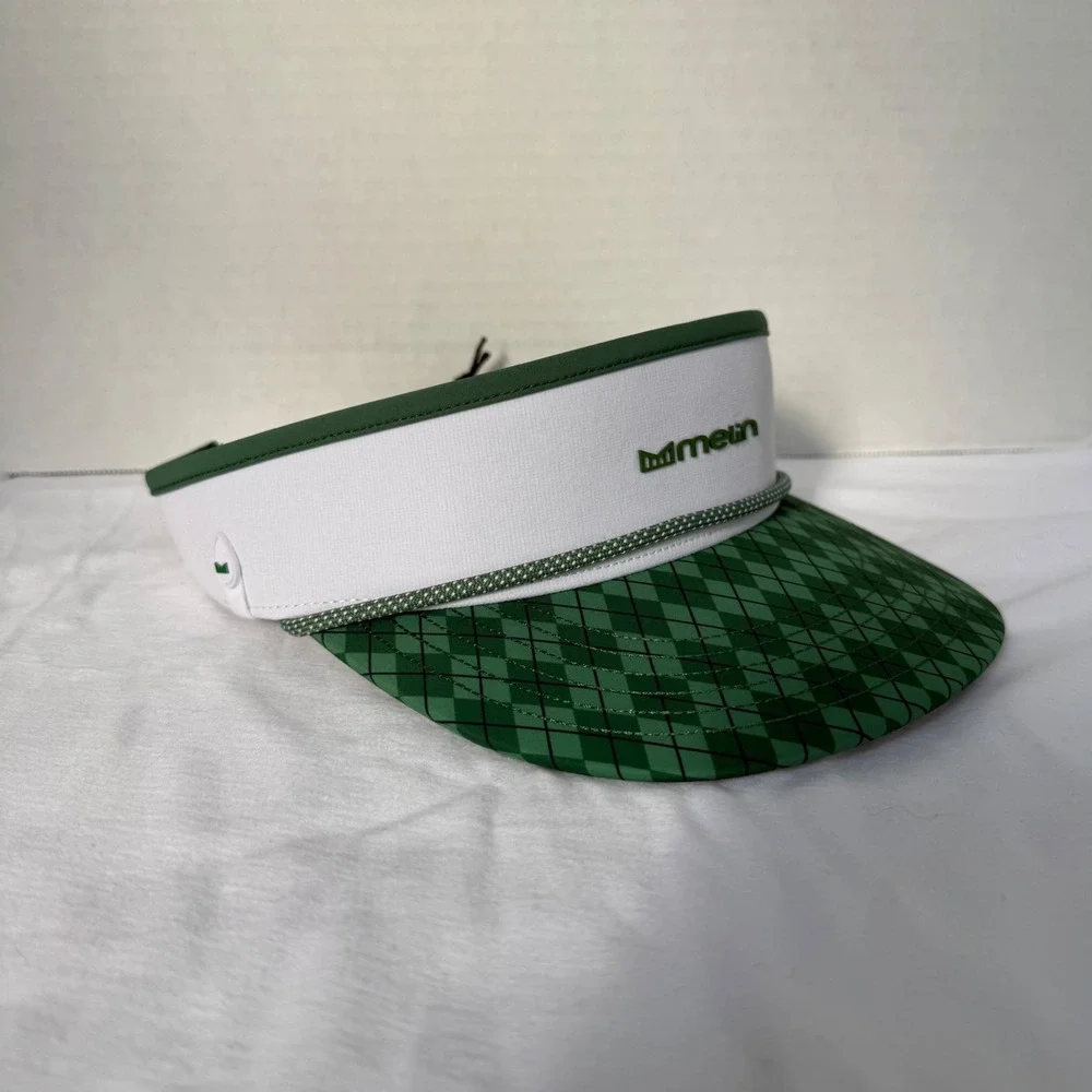 Melin Hydro Coast Links Visor Mens OSFM Green White Argyle Golf Hat